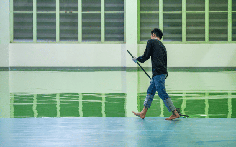 Solid Color Pool Decks: Minimalist Durability for The Colony Estates